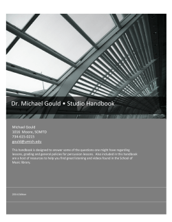 Dr. Michael Gould &bull; Studio Handbook
