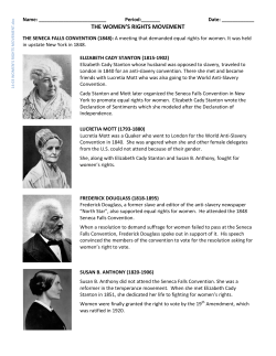 THE WOMEN`S RIGHTS MOVEMENT