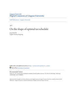On the shape of optimal tax schedule