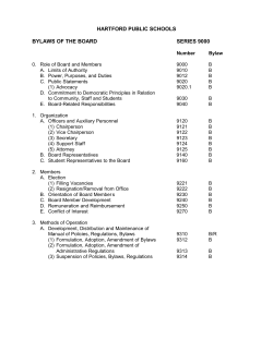 hartford public schools bylaws of the board series 9000