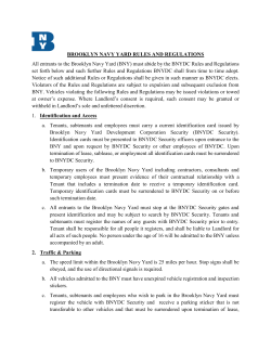 Review rules and regulations - Brooklyn Navy Yard Development