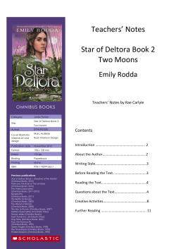 Teachers` Notes Star of Deltora