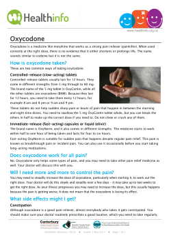 Oxycodone - HealthInfo