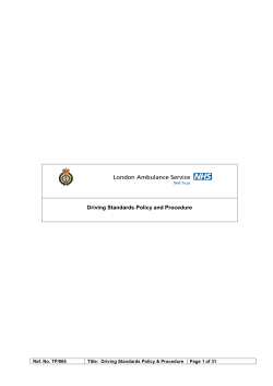 Driving Standards Policy and Procedure