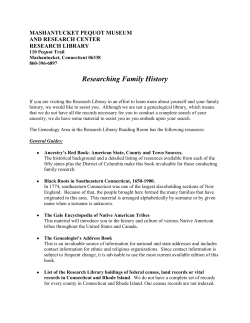 Researching Family History - Mashantucket Pequot Museum and