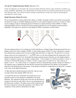 Simple Harmonic Motion