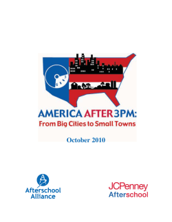 America After 3PM: From Big Cities to Small