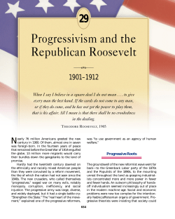 Progressivism and the Republican Roosevelt