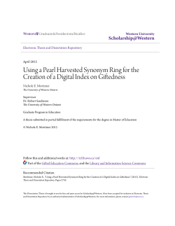 Using a Pearl Harvested Synonym Ring for the Creation of a Digital