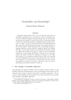 Gradability and Knowledge