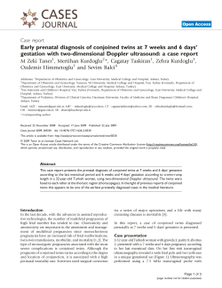 Early prenatal diagnosis of conjoined twins at 7 weeks and 6 days