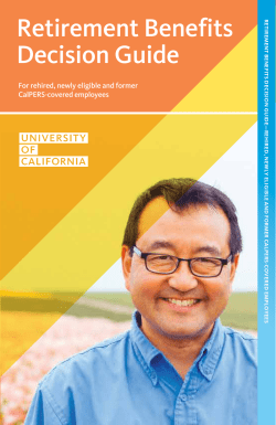 Retirement Benefits Decision Guide - UCnet