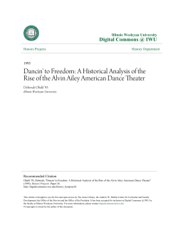 Dancin` to Freedom: A Historical Analysis of the Rise of the Alvin