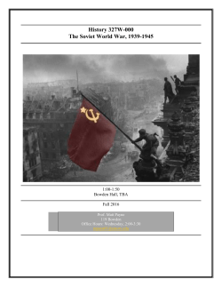 History 327W-000 The Soviet World War, 1939