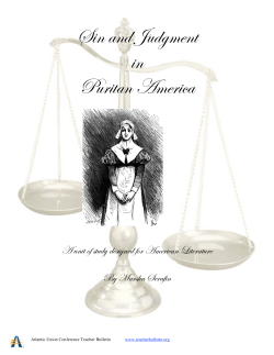 Sin and Judgment in Puritan America