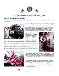 suggestions for building your float