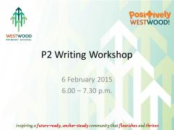 P2 Writing Workhop 6 Feb For Parents