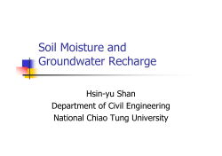 Soil Moisture and Groundwater Recharge