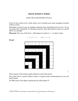 PROOF WITHOUT WORDS - UCLA Department of Mathematics