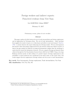 Foreign workers and indirect exports: Firm