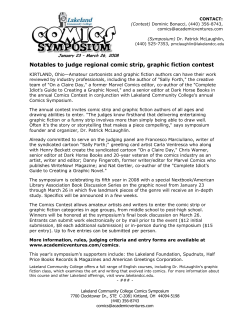 Notables to judge regional comic strip, graphic fiction contest