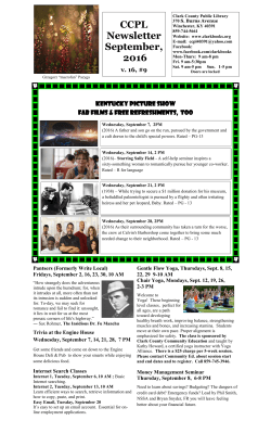 CCPL Newsletter September, 2016