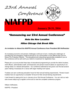 23rd Annual Conference - Northern Illinois Alliance of Fire