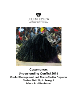 Casamance: Understanding Conflict 2016
