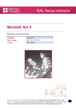 Macbeth Act 4 - EAL Nexus