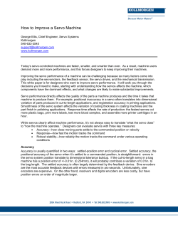 How to Improve a Servo Machine