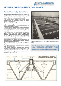 hopper type clarification tanks