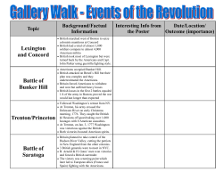 Lexington and Concord Battle of Bunker Hill Trenton/Princeton
