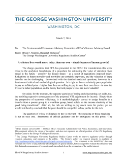 the comment - Regulatory Studies Center