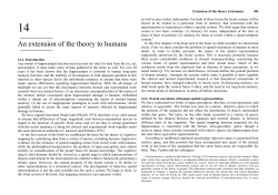 Chapter 14 - An extension of the theory to humans