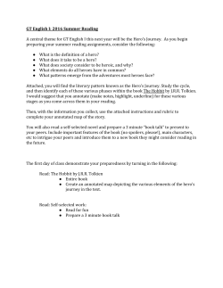 GT English I: 2016 Summer Reading A central theme for GT English
