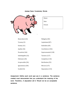 Animal Farm Vocabulary Words - asdk12.org