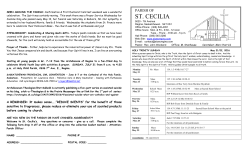 Bulletin - St. Cecilia Roman Catholic Parish, Regina SK, Canada