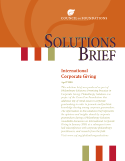 International Corporate Giving