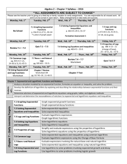 AII Ch 7 Syllabus