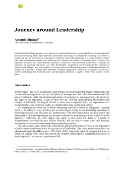 Journey around Leadership