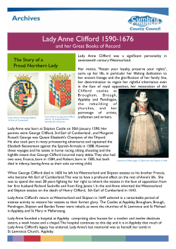 Lady Anne Clifford 1590-1676