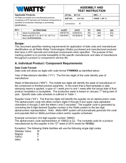 A. Individual Product / Component Requirements
