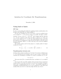 Intuition for Coordinate Set Transformations