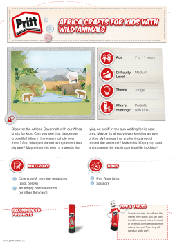 Africa crafts for kids with wild animals