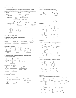 Alcohols and Ethers