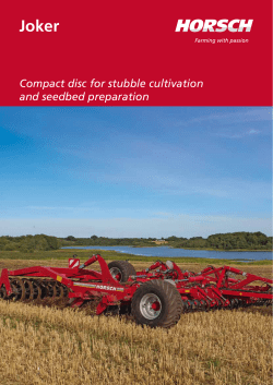 Compact disc for stubble cultivation and seedbed preparation