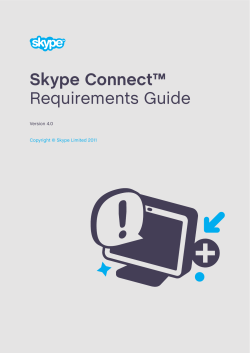 Skype Connect™ Requirements Guide