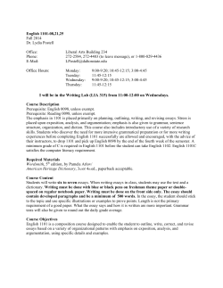 ENGL 1101 - Dalton State College