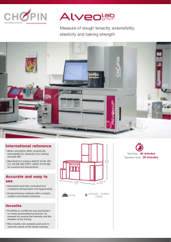 Measure of dough tenacity, extensibility, elasticity and baking strength