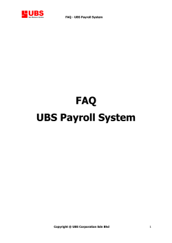 FAQ UBS Payroll System